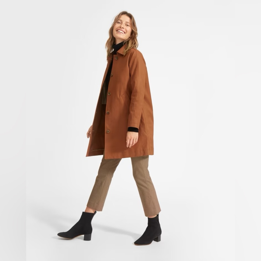 Everlane Mac Trench Coat - Rust